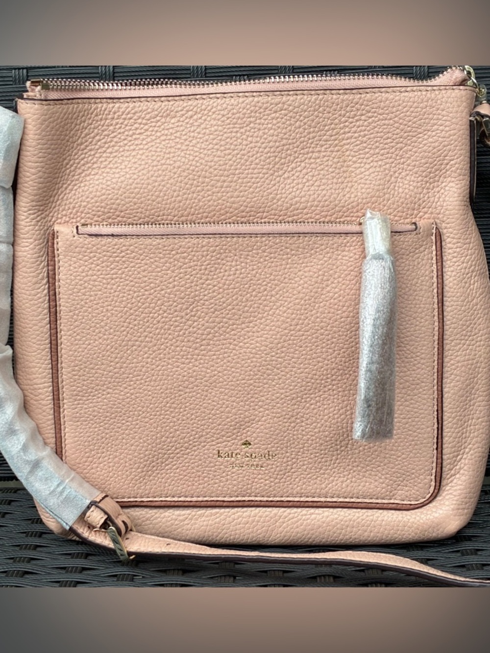 kate spade Pebbled Leather Crossbody in Dusty Rose with Gold Hardware - Picture 2 of 12